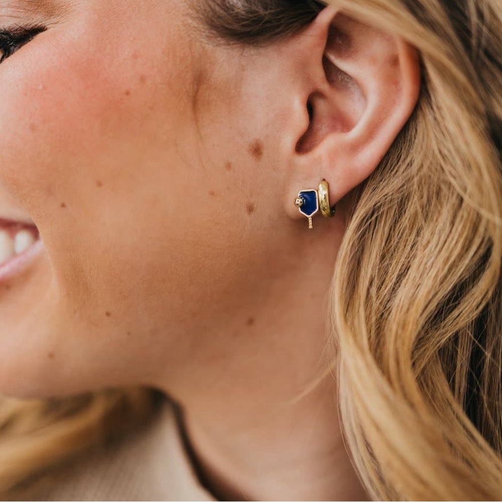 Pretty Simple Ace of Earrings Pickleball Studs